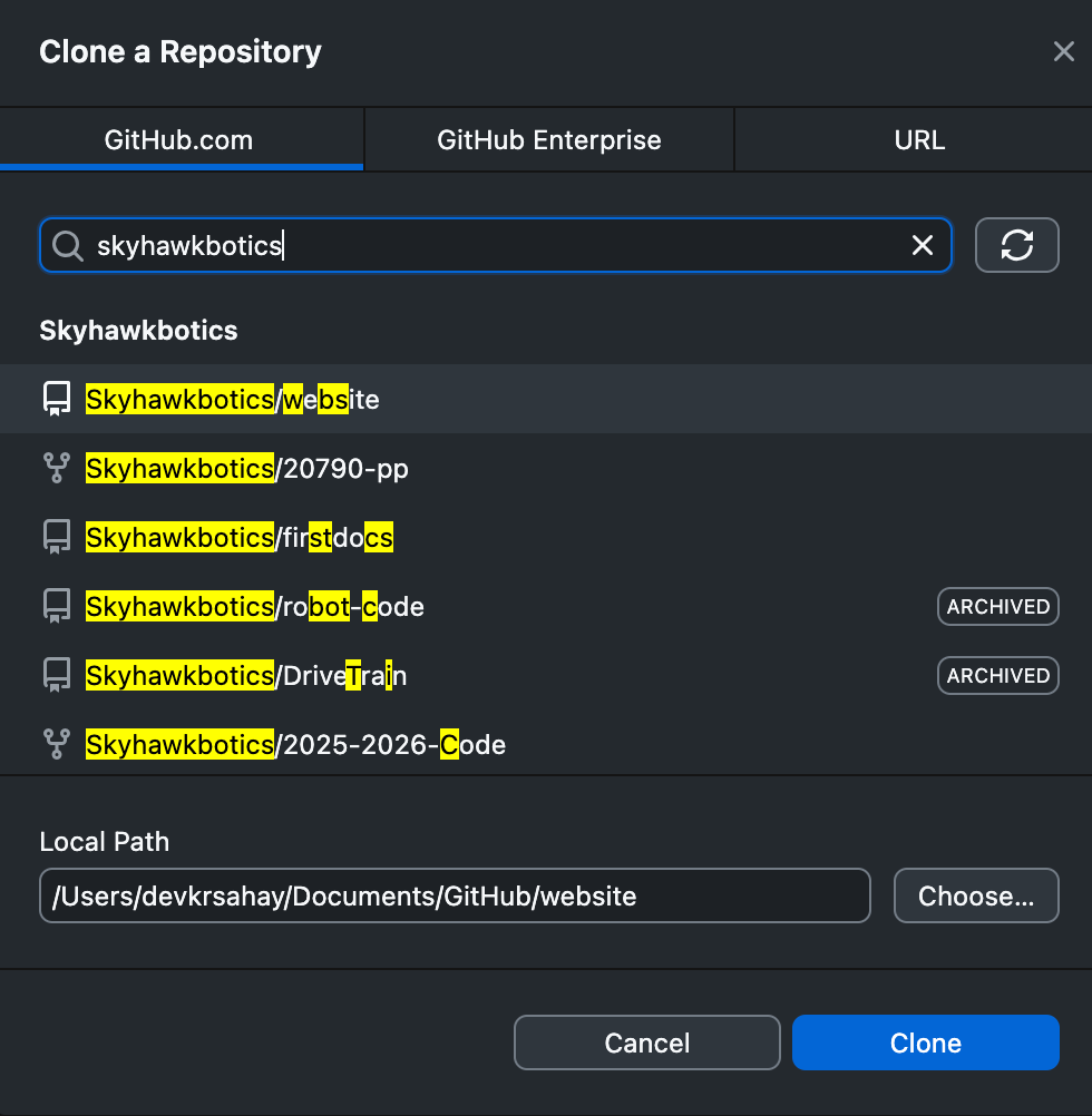 GitHub Desktop Clone Repo
