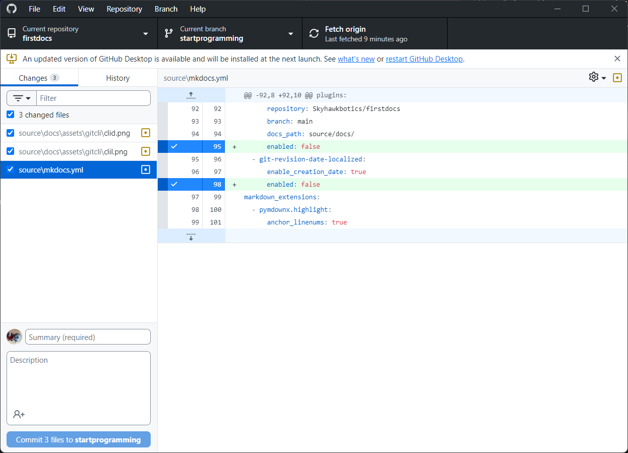 GitHub Desktop Main View